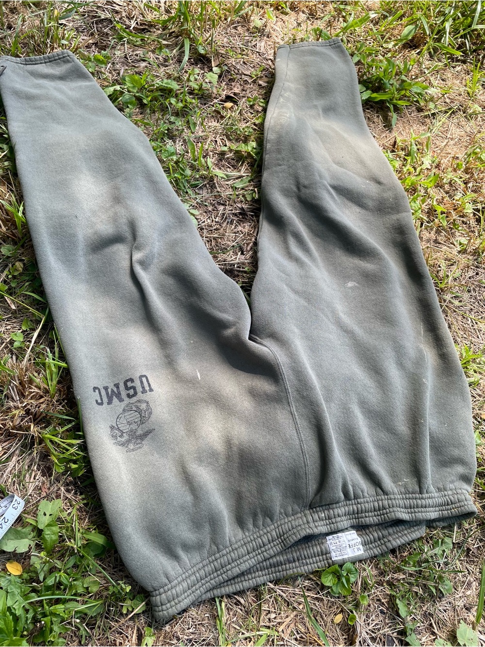 Vintage 90’s USMC Joggers Olive Green Made In USA - Picture 3 of 5